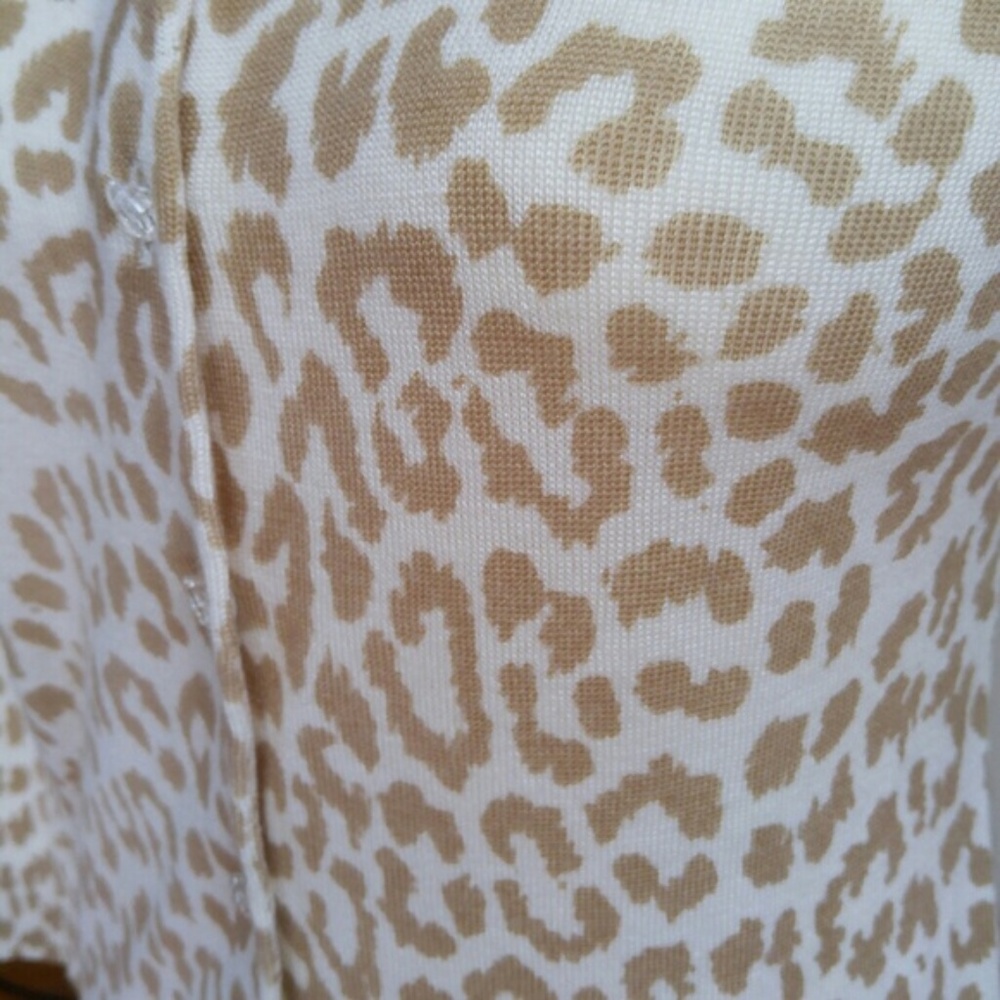 ⭐J. Crew Animal Print Merino Wool Cardigan - Picture 5 of 6